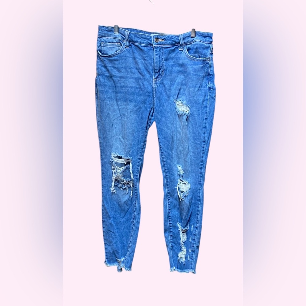Cello Ripped Blue Skinny Jeans Size 11